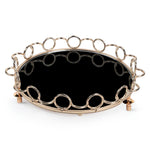 38cm Round Vanity Tray Organiser with Handles