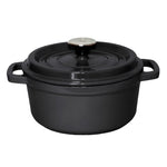 Cast Iron Porcelain Casserole 5L Black 24cm