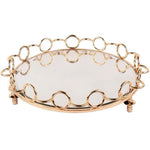 33cm Round Vanity Tray Organiser with Handles