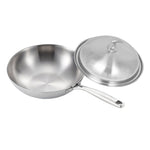 18/10 Stainless Steel 32cm Frying Pan Top Grade Skillet with Lid