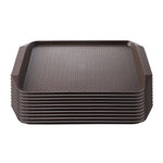 Rectangular Serving Tray Set of 10 Coffee