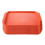 Rectangular Serving Tray Set of 10 Orange