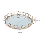 33cm Round Vanity Tray Organiser with Handles