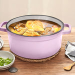 Cast Iron Ceramic Casserole 3.6L Pink 24cm