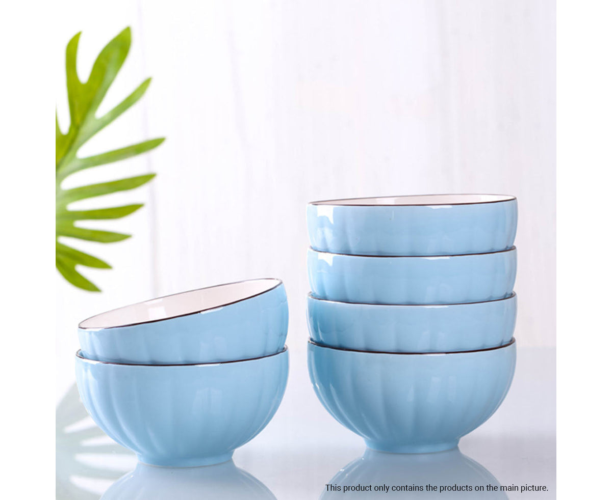 Blue Ceramic Dinnerware Set of 9