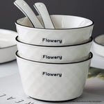 Diamond Pattern Ceramic Dinnerware Set of 8