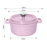 Cast Iron Ceramic Casserole 2.7L Pink 22cm
