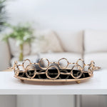 38cm Round Vanity Tray Organiser with Handles