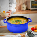 Cast Iron Porcelain Casserole 3.6L Blue 24cm