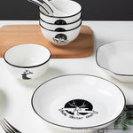 White Antler Printed Ceramic Dinnerware Set of 13