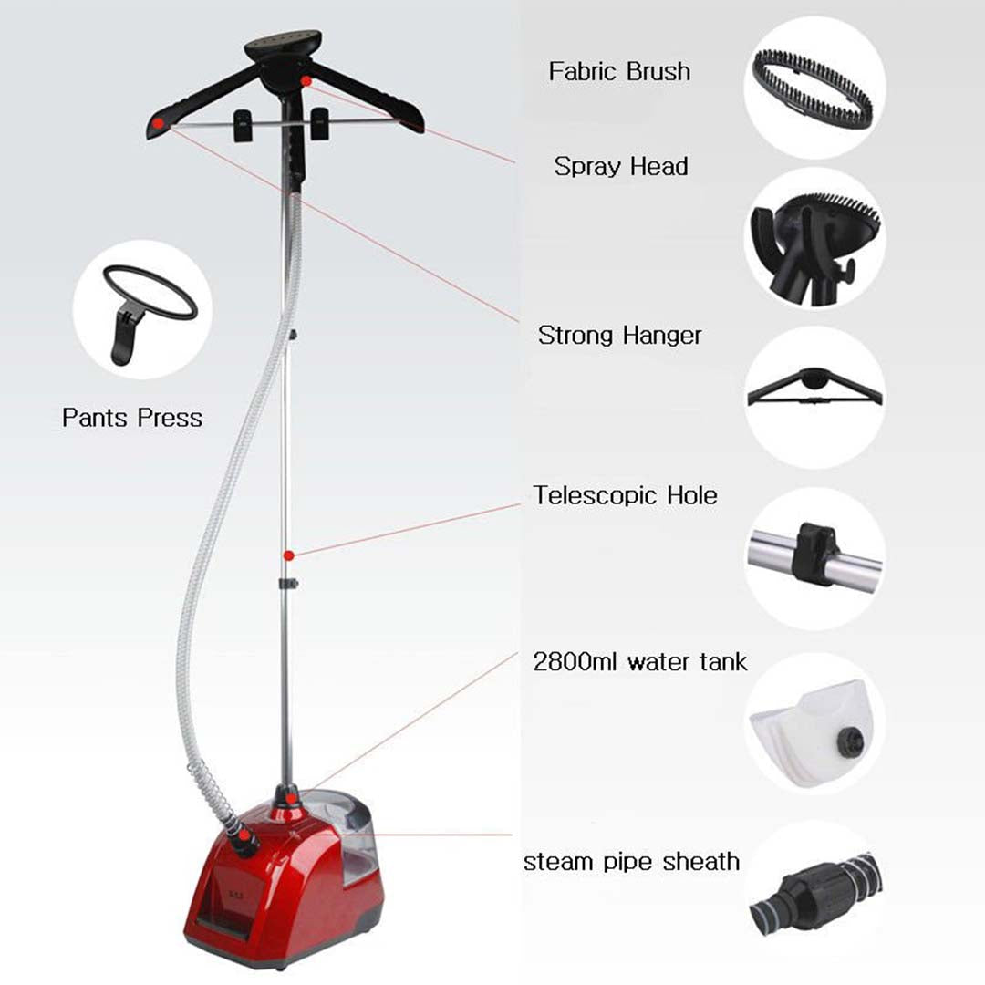 Professional Garment Steamer 80MINS Red