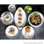 Diamond Pattern Ceramic Dinnerware Set of 8