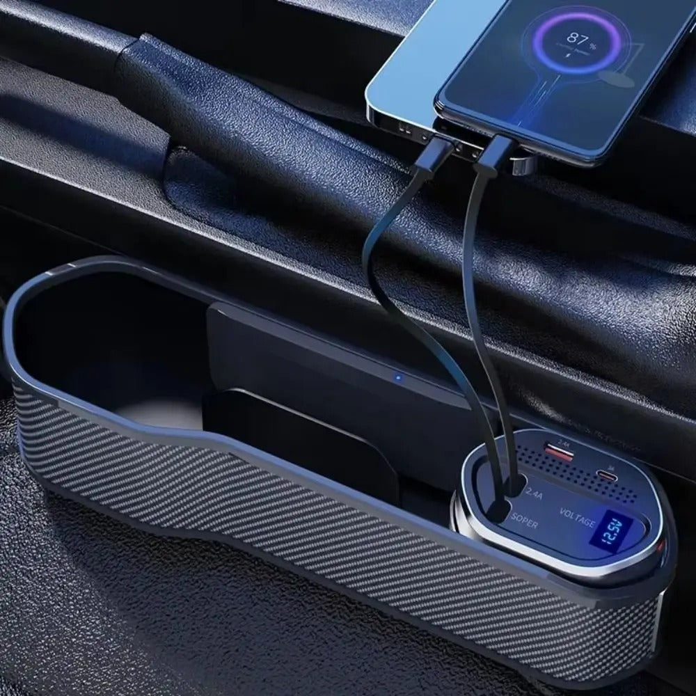 Multifunctional Car Seat Organizer with Charge USB Ports for Cars