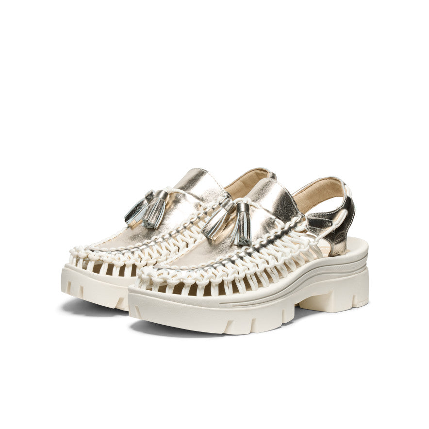 All Gender UNEEK PLT Tassel Sneaker|Champagne Gold/Star White