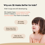 3 Ply Protective Disposable Face Mask for Newborn and Toddler | BFE 95% and above