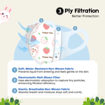 3 Ply Protective Disposable Face Mask for Newborn and Toddler | BFE 95% and above