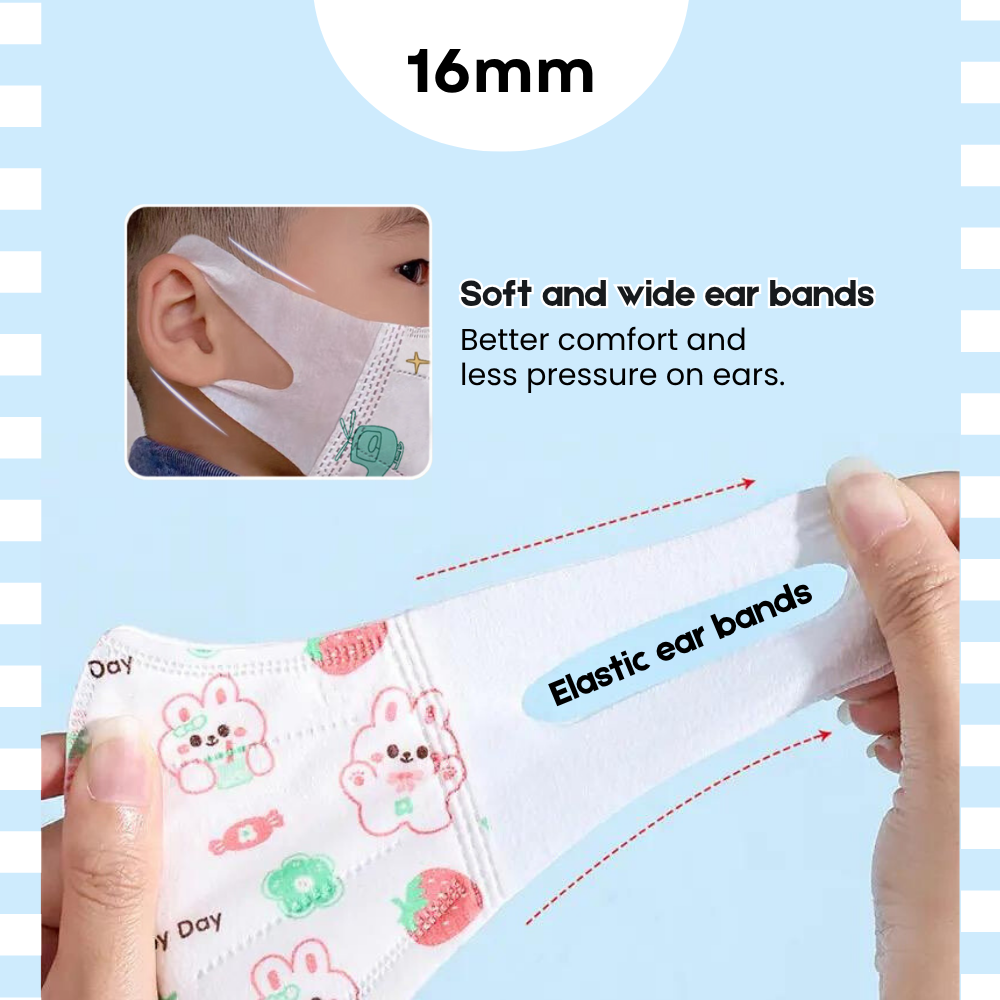 3 Ply Protective Disposable Face Mask for Newborn and Toddler | BFE 95% and above