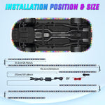 Car Underglow Neon Accent Strip Lights 300 LEDs Multi Color RGB-IC