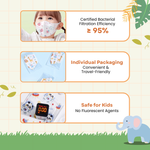 3 Ply Protective Disposable Face Mask for Newborn and Toddler | BFE 95% and above
