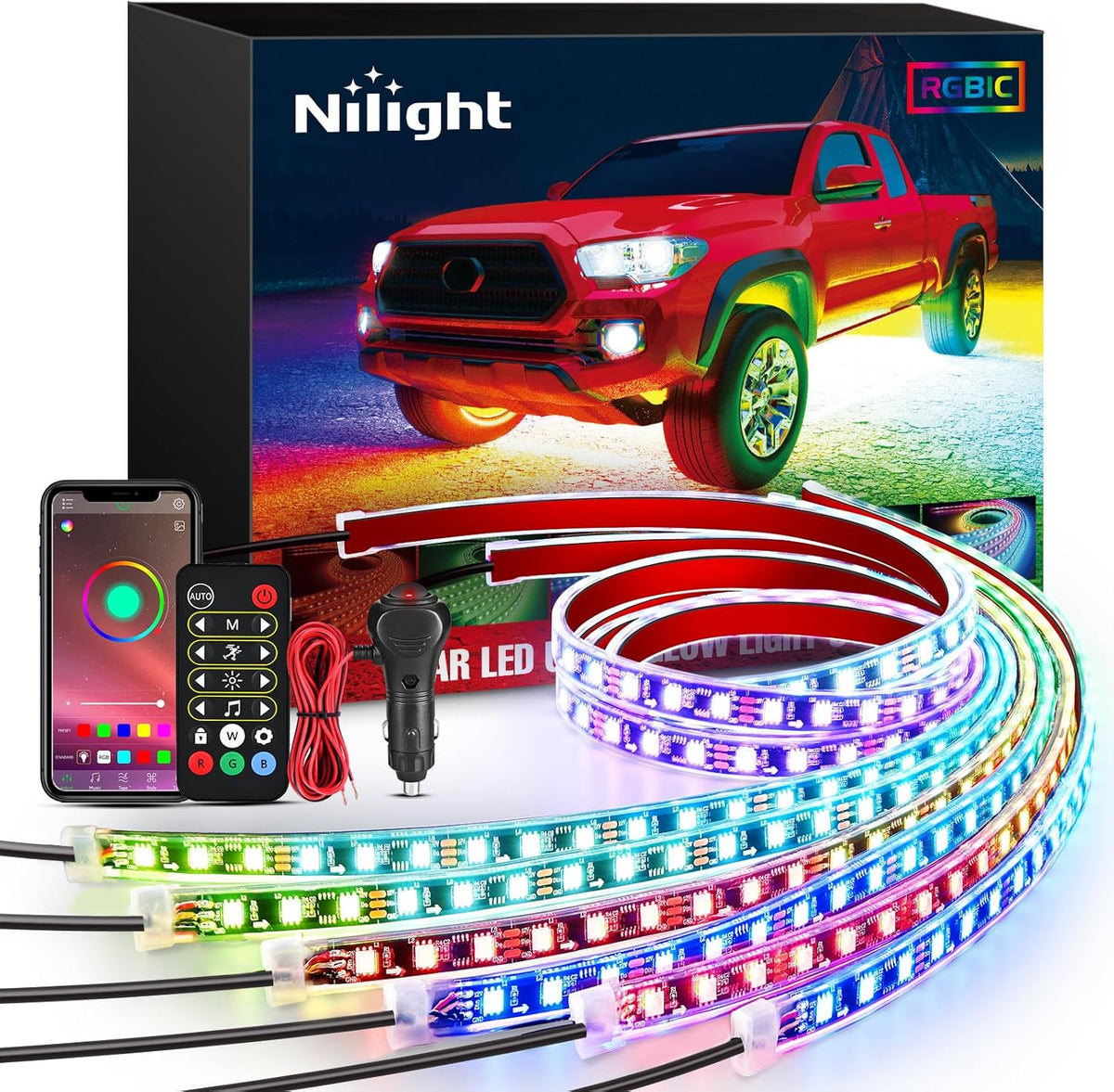 Car Underglow Neon Accent Strip Lights 300 LEDs Multi Color RGB-IC