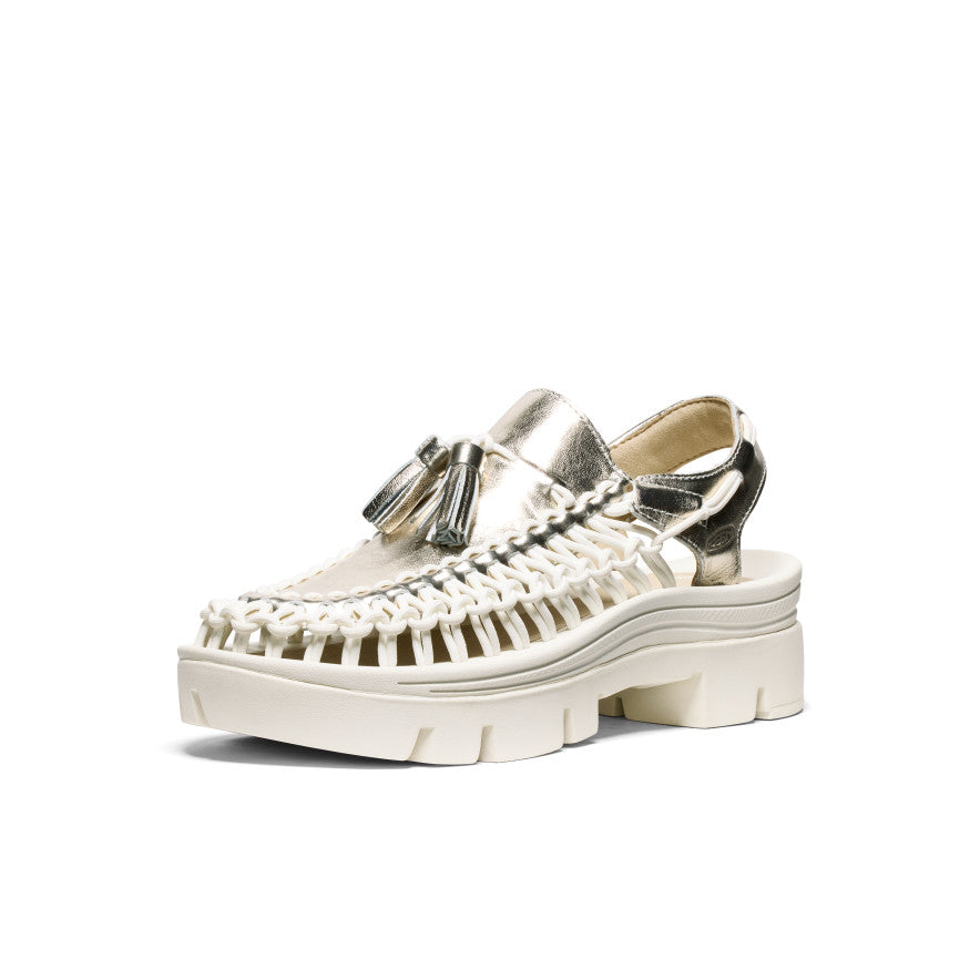 All Gender UNEEK PLT Tassel Sneaker|Champagne Gold/Star White