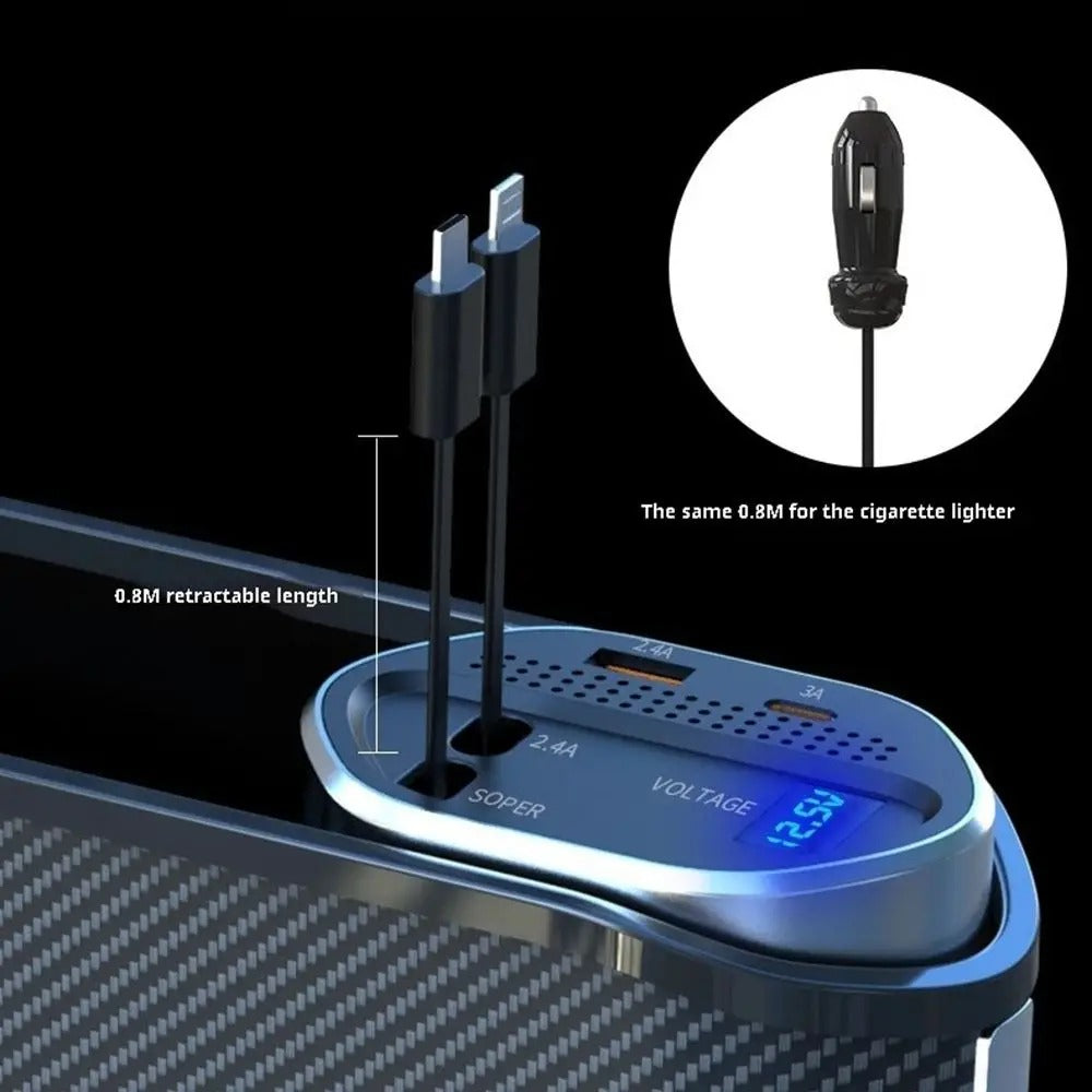 Multifunctional Car Seat Organizer with Charge USB Ports for Cars