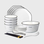 Diamond Pattern Ceramic Dinnerware Set of 13