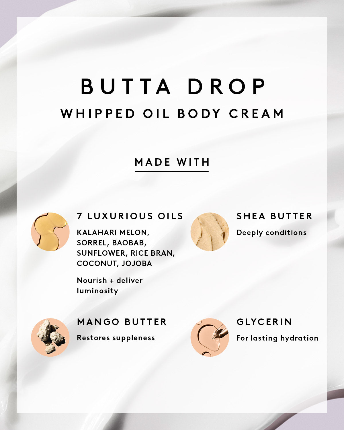 Butta Drop Mini Shimmering Whipped Oil Body Cream with Tropical Oils + Shea Butter