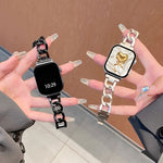 Women Smart Watch with Fashion adjustable denim chain bracelet