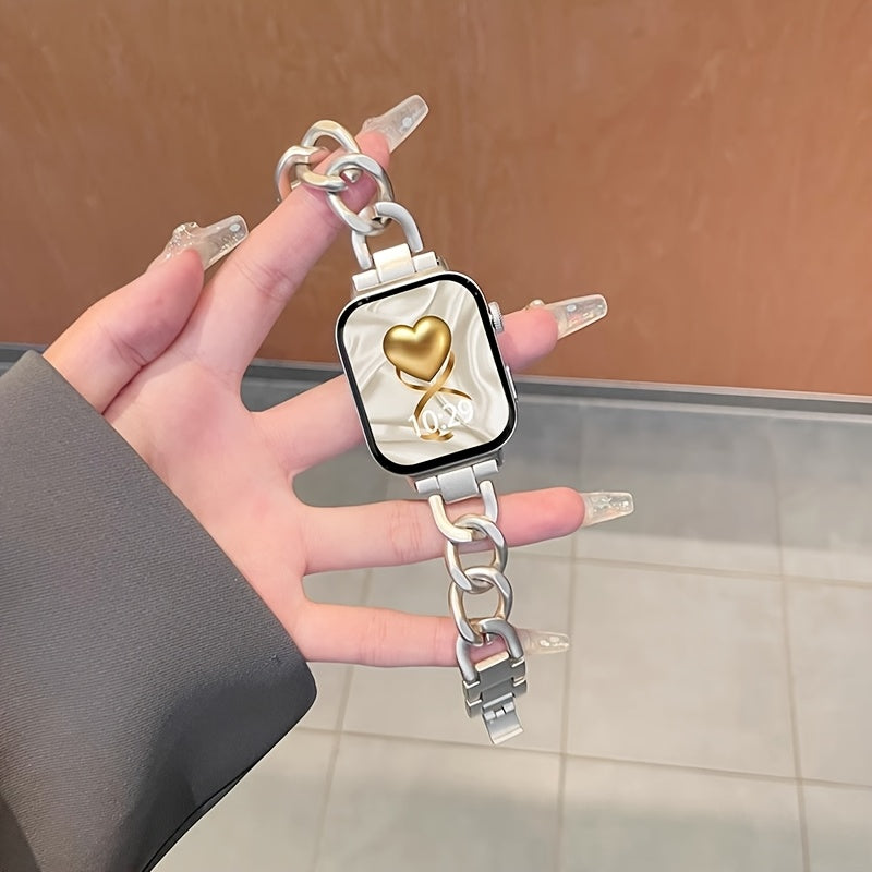 Women Smart Watch with Fashion adjustable denim chain bracelet