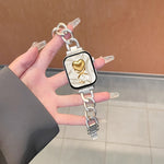 Women Smart Watch with Fashion adjustable denim chain bracelet