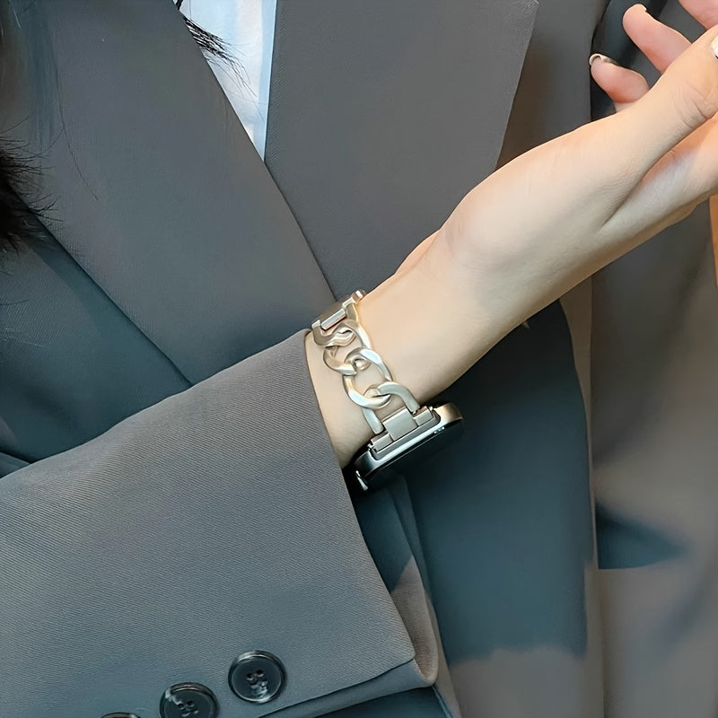 Women Smart Watch with Fashion adjustable denim chain bracelet