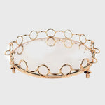33cm Round Vanity Tray Organiser with Handles