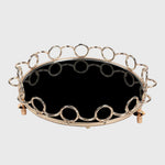 38cm Round Vanity Tray Organiser with Handles