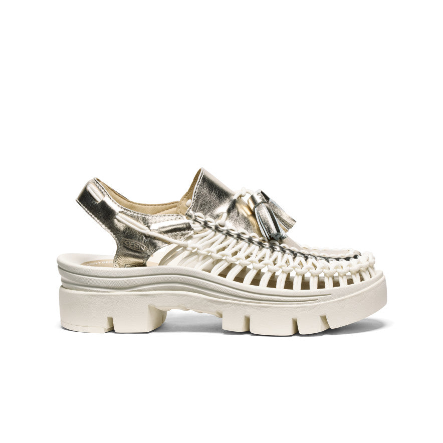 All Gender UNEEK PLT Tassel Sneaker|Champagne Gold/Star White