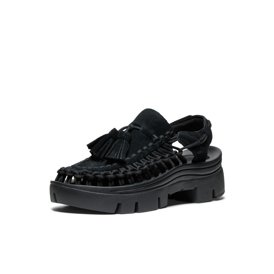 All Gender UNEEK PLT Tassel Sneaker|Black/Black