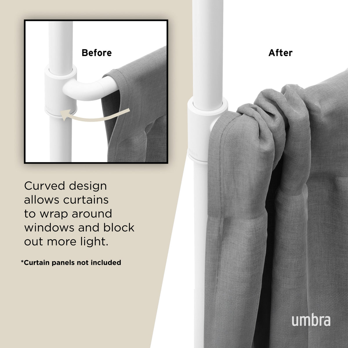 Anywhere Curtain Rod & Room Divider