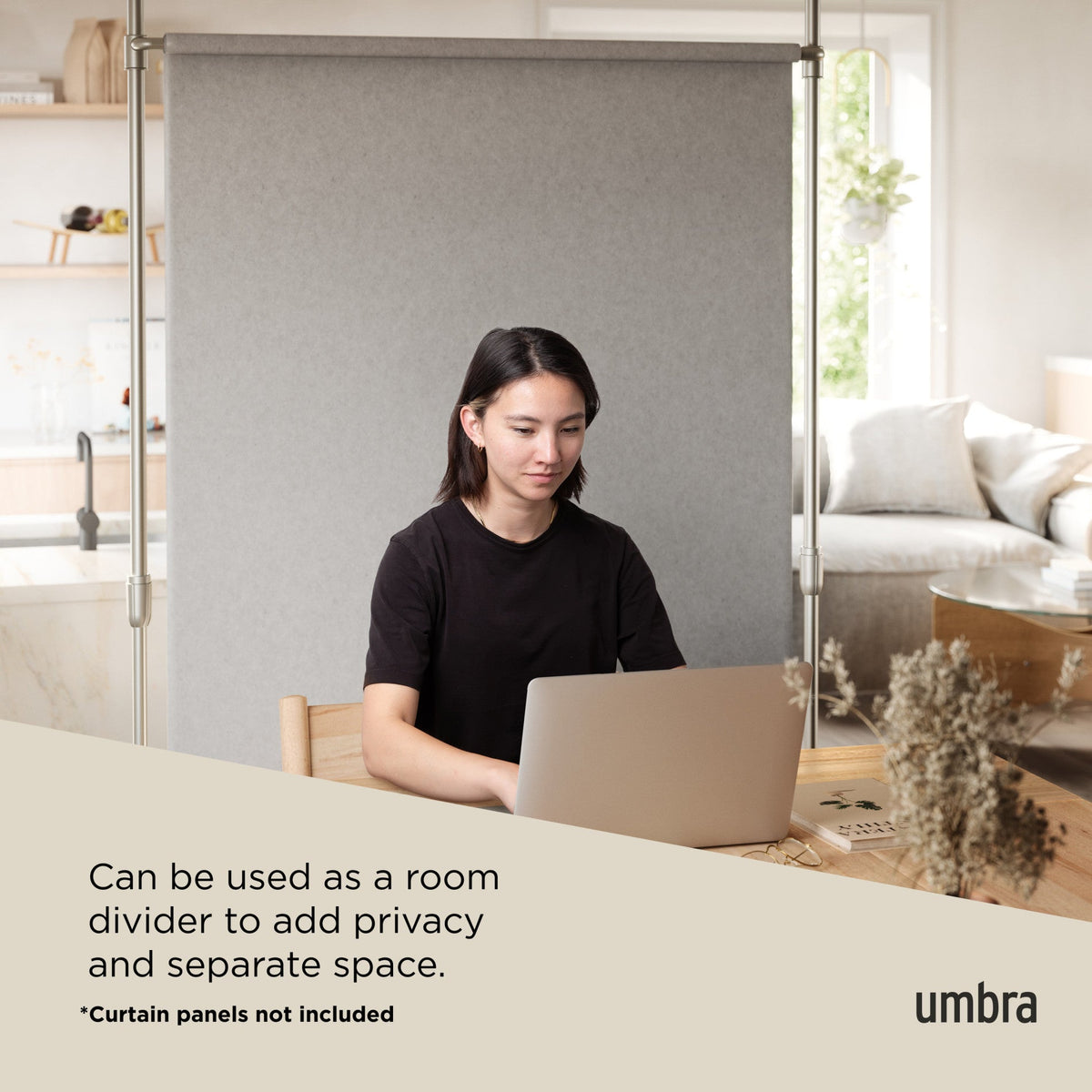 Anywhere Curtain Rod & Room Divider