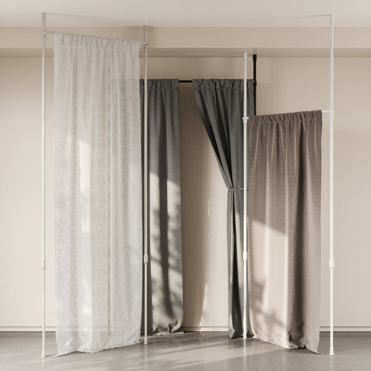 Anywhere Curtain Rod & Room Divider
