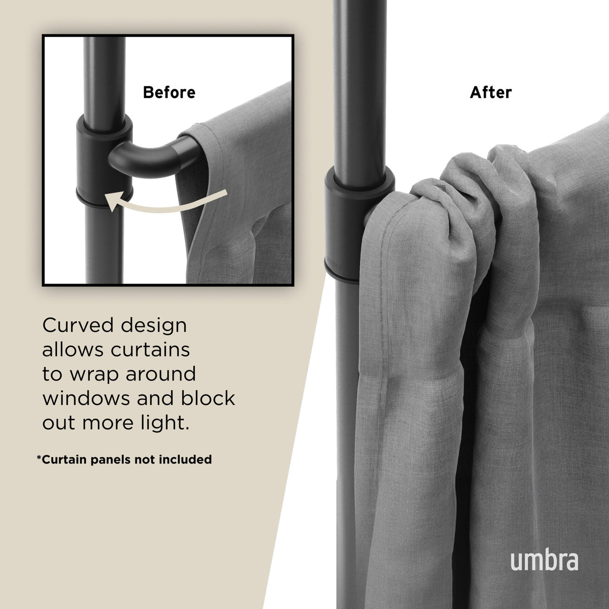 Anywhere Curtain Rod & Room Divider