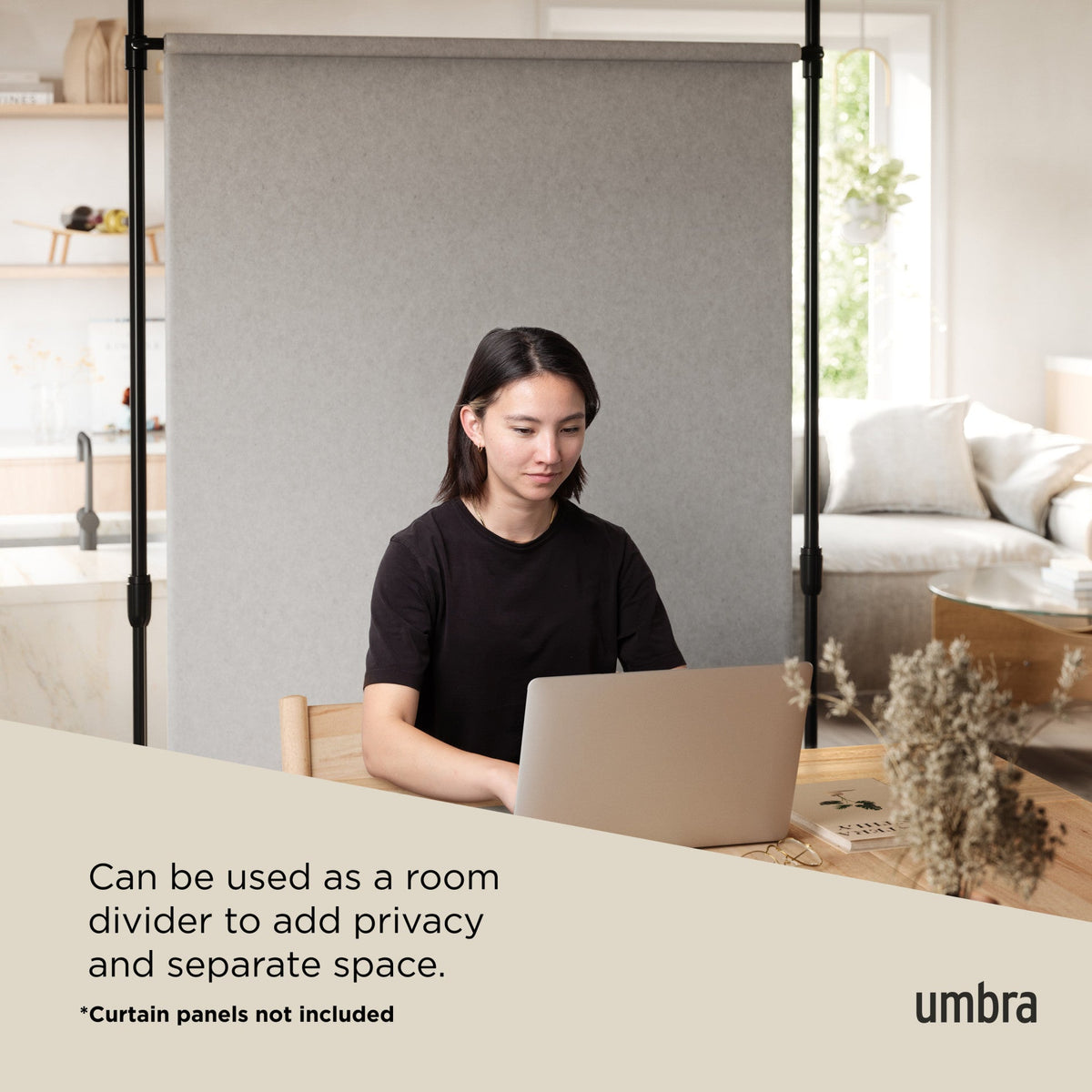 Anywhere Curtain Rod & Room Divider
