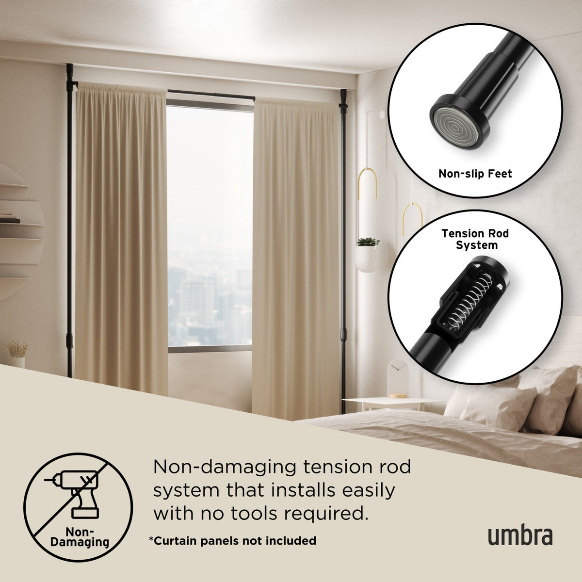 Anywhere Curtain Rod & Room Divider